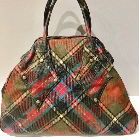 Vivienne Westwood Handbags - Vintage Vivienne Westwood Plaid print lg satchel